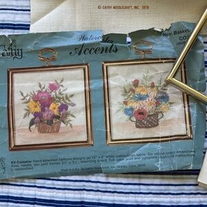 Vintage Cathy Needlecraft floral basket designs